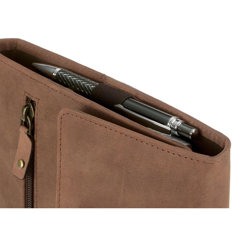 Dethloff Hunter Craftsman Folder Writing Case A5 Leather Magnetic Closure