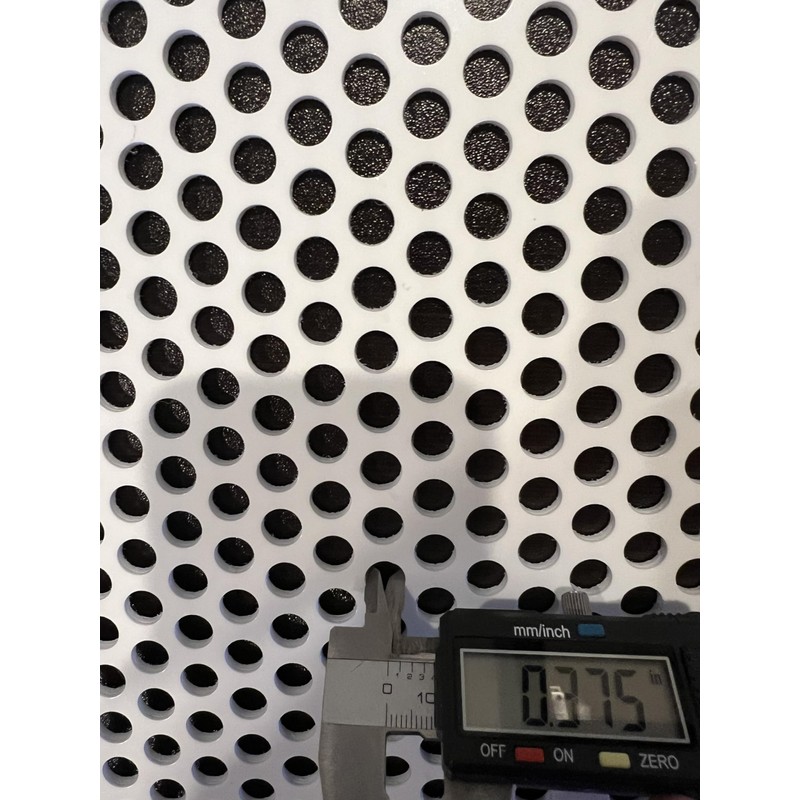 3 Pack-2'x2' White Plastic Perforated Tile with 3/8" Holes