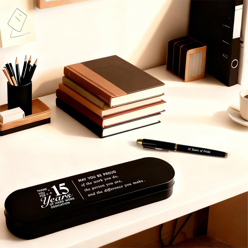 iyaone 15 Year Milestone Work Anniversary Pen Gift- Engraved Gel