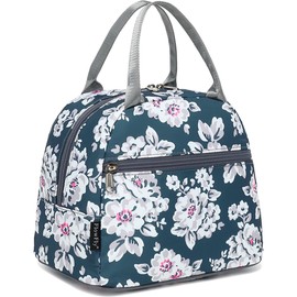 FlowFly Insulated Lunch Cooler Bag - Tote Bag Organizer for Women/Men, Plum