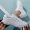 CheeryEase Girls' White Cheerleading Shoes Breathable Lightweight Cheer Competition-Ready Non-Slip