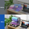 Reeplan 7 Tier Desk File Organizer, Letter Tray Paper Organizer