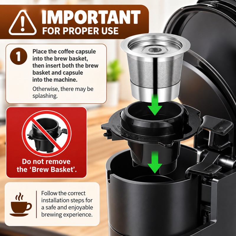 Reusable Coffee Pods for Ninja Coffee Makers – 2-Pack SUS304
