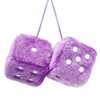 YGMONER Purple Fuzzy Dice for Car Rear View Mirror, Pair