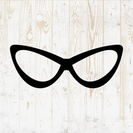 6 in Sunglasses Sticker - Vinyl Decal for Wall Bottle Phone Car Home Bike Laptop Silhouette - Eyeglasses Frame Retro Aviator DWSV4173