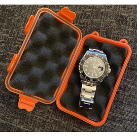 Crafty Products Orange Shockproof Watch Case Box Jewellery Travel Storage Holder Box UK