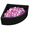 UHAPPYEE Ball Pit Black, Sector Foam Ball Pits for Toddlers,