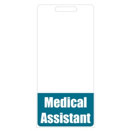 Medical Assistant Badge Buddy (Teal) - Vertical Heavy Duty Badge Tags for MAs - Double Sided Badge Identification Card