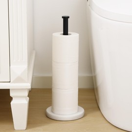 KES Matte Black Toilet Paper Holder Stand with Heavy Marble Base, Bathroom Toilet Paper Tissue Storage, Free Standing Toilet Paper Roll Holder 3 Rolls 18/8 Stainless Steel, BPS202S39-BK