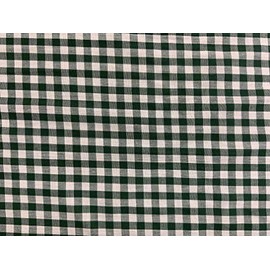 45” Wide 1/4” Gingham Check White and Dark Green 65% Polyester/35% Cotton