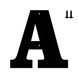 5 Inch House Numbers and Metal Letters for Outdoor Signs – Coated Address Letters for Garden, Door, and Mailbox Decoration, House Letters for Outside with Easy Installation Nail Kit (Letter A)