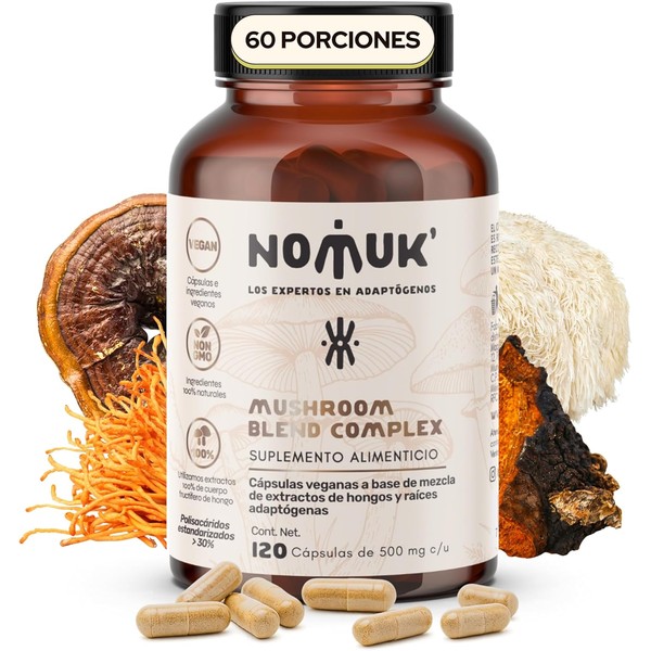 NOMUK Mushroom Blend Complex Mezcla de Melena de Leon Cordyceps
