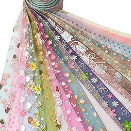 Chenkou Craft Random 20 Yards 1" 25MM Mix Lots Spring Summer Organza Ribbon Assorted Dots Bow Flower Love Heart Rose
