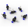 EterMutable LSA4 6Packs 4MM OD Blue Quick-Connect Pneumatic Fittings –