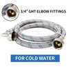 Roastove 4 feet Premium Stainless Steel Washing Machine Hoses with