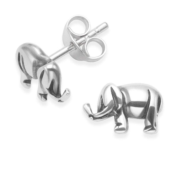 Heather Needham Sterling Silver Elephant Earrings - Silver Elephant Studs