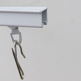 Refila Curtain Hooks, 1.36 Inches Metal Drapery Pin and Hook for Door Window Shower Curtain (Pack of 100)