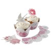 Rose & Swallow Cupcake Toppers & Wraps - Enchanted Rose