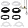 8Pcs Plastic Light Shade Adapter, E27 to E14 Lamp Shade