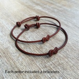 Lovers Key Simple Leather Couples Bracelets