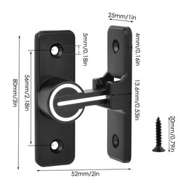 OctBird Barn Door Lock, 90 Degree Flip Sliding Barn Door Lock, Heavy Duty Barn Door Latch Lock for Garden, Bathroom, Garage, Window, Bedroom, Cabinet, Barn (Luminous)