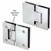 CRL Chrome Vienna 380 Series Adjustable 180 Degree Glass-to-Glass Hinge
