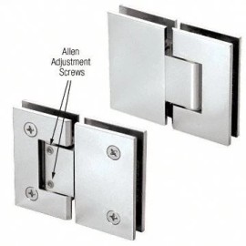 CRL Chrome Vienna 380 Series Adjustable 180 Degree Glass-to-Glass Hinge