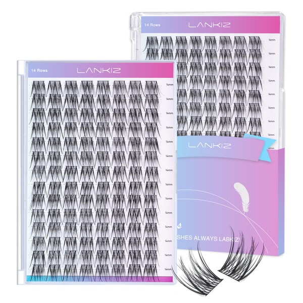Natural Wispy Lash Clusters - 112pcs 14mm C Curl Hybrid