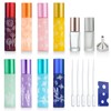 KASURE 10 Stück Roll on Glasflaschen für Ätherisches Öl（10ml*8,5ml*2）mit Öffner,