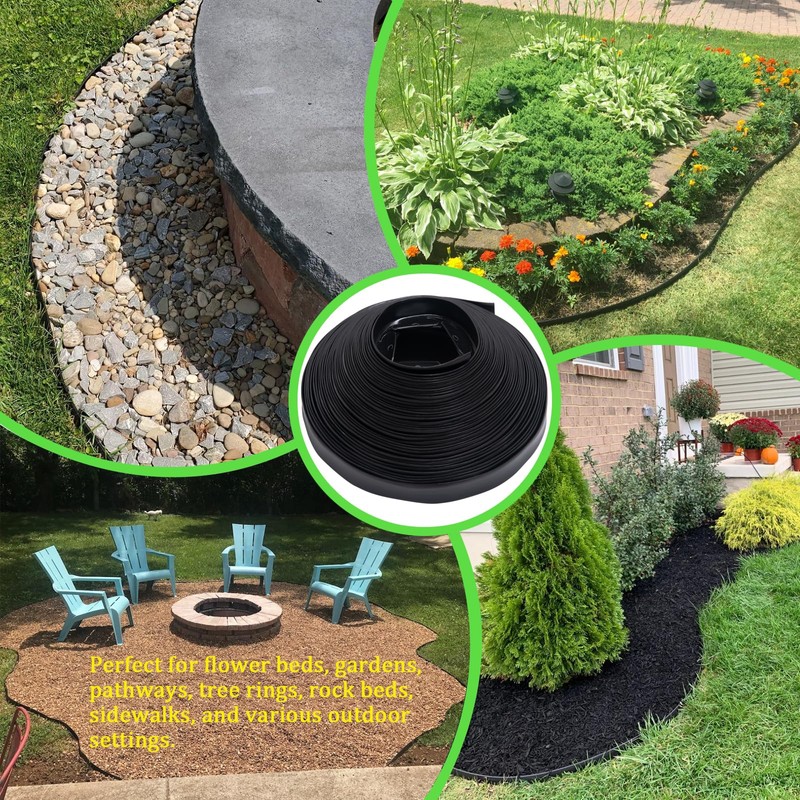 9TH SHOP No-Dig Landscape Edging Kit, 100FT Landscape Edging, 2