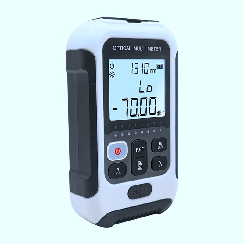 Multifunctional Optical Power Meter White High Accuracy Sensitive Fiber Tester