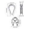 PATIKIL Wire Rope Accessory Set, 304 Stainless Steel 12 Pcs