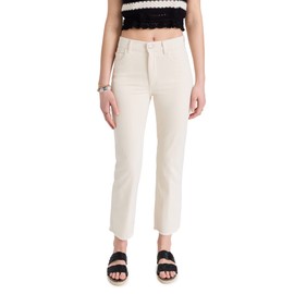 DL1961 Women's Patti Straight High Rise Ankle Jeans, Ecru, Off White, 32