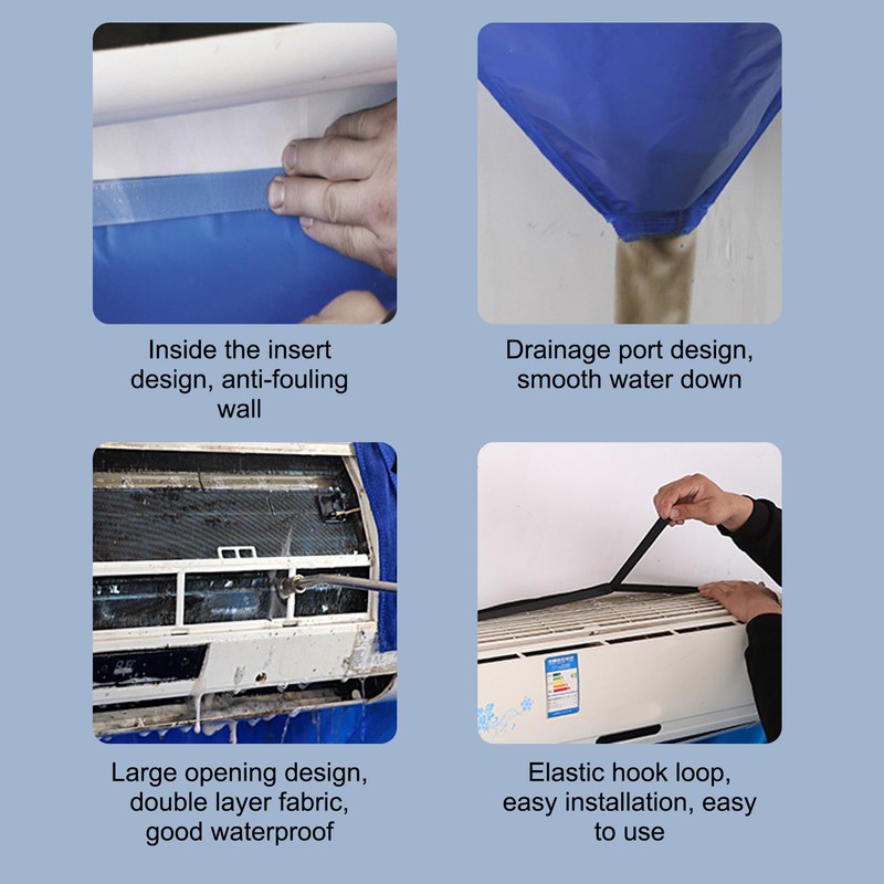 Air Conditioning Cleaning Cover Waterproof Leak Proof Thicken Double Layer
