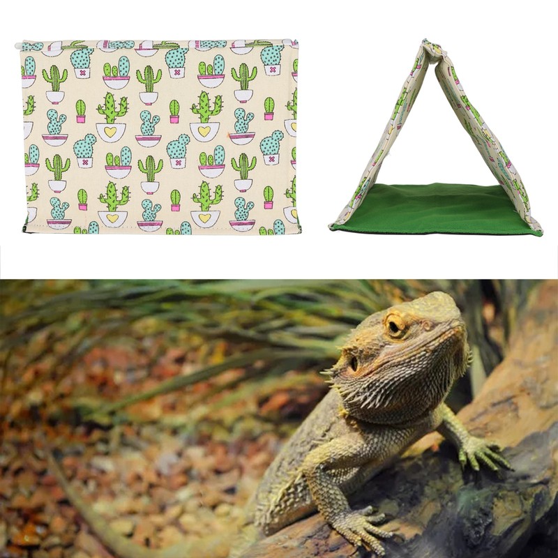 Reptile Sleeping Bed Warm Soft Machine Washable Lizard Hide Tent