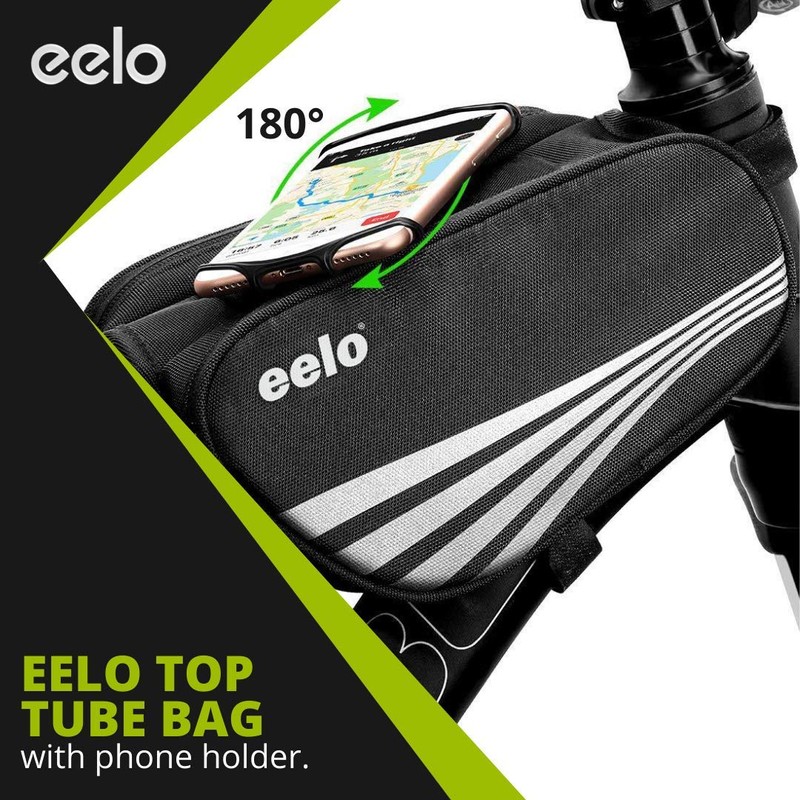 eelo Bike Frame Bag with Phone Holder. Waterproof Bicycle Top
