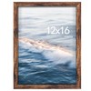 Fisnish 12x16 Picture Frame Brown, Classic Poster Frame for Horizontal
