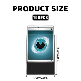 200 Pcs Black Clear Frosted Trading Card Sleeves,Standard Size for Baseball Deck,Durable Easy Slide Protection for Sports,Game Cards,Magic Gatheringm,High Clarity Soft Sleeve