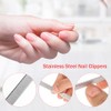 5PCS Limas de uñas de acero inoxidable Tampones Manicura Archivo