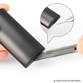 FOSHIO Black Razor Blade Disposal Container Storage Box 30 Degree Snap Off Blades Utility Knives Safety Blade Bank