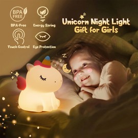 GIBOHOM Children's Night Light Unicorn Night Lamp