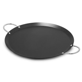 Unbranded Nonstick Carbon Steel Comal W/ Metal Handles Tacos Quesadillas Grilling Black