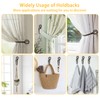 2 Pack Bronze Curtain Holdbacks, USFOOK Decorative Window Drapery Tiebacks