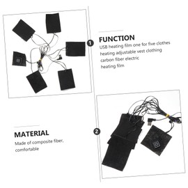 OATIPHO Skin-Friendly Electric Heating Pad for Clothes 3 Temperature Settings Thermal Mat