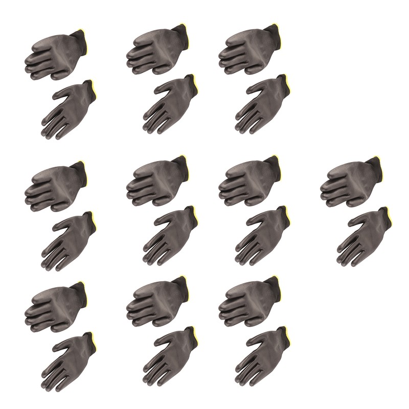 10 Pairs Safety Work Gloves PU Coated Static Proof Nylon