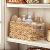 Set of 4 Water Hyacinth Storage Baskets, Handwoven Wicker Bins