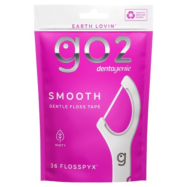 Dentagenie GO2 Dentagenie Flosspyx Minty (Smooth - Gentle Floss Tape) X 36