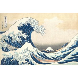 YOGEON Hokusai - The Great Wave of Kanagawa Unique 1000 Pieces Puzzles for Adults Artwork Jigsaw Puzzle Family Game (Great Wave 15''x 10'' 1000P)