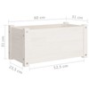 Gecheer Garden Planter White 23.6"x12.2"x12.2" Solid Wood Pine
