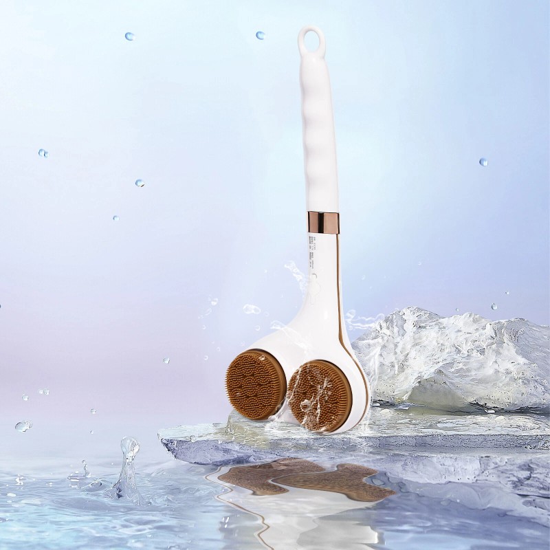 Unbranded Double Head Electric Bath Brush Body Shower Brush Long
